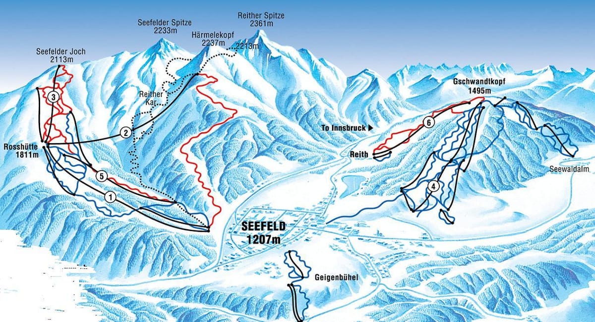 ਨਕਸ਼ਾ ਦੇ seefeld ਆਸਟਰੀਆ