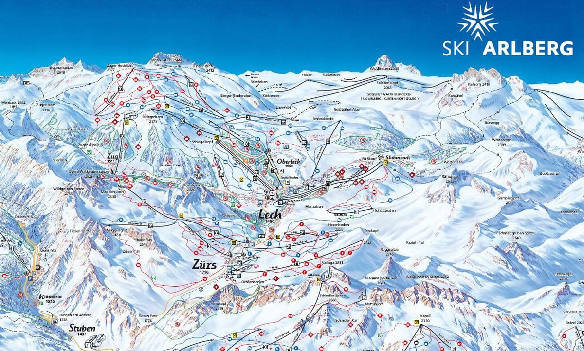 ਨਕਸ਼ਾ ਦੇ arlberg ਆਸਟਰੀਆ