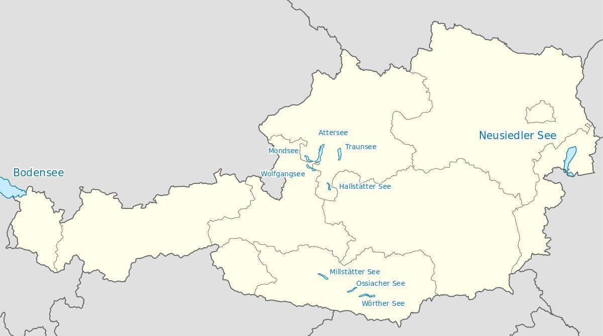 ਨਕਸ਼ਾ ਦੇ austrian lakes