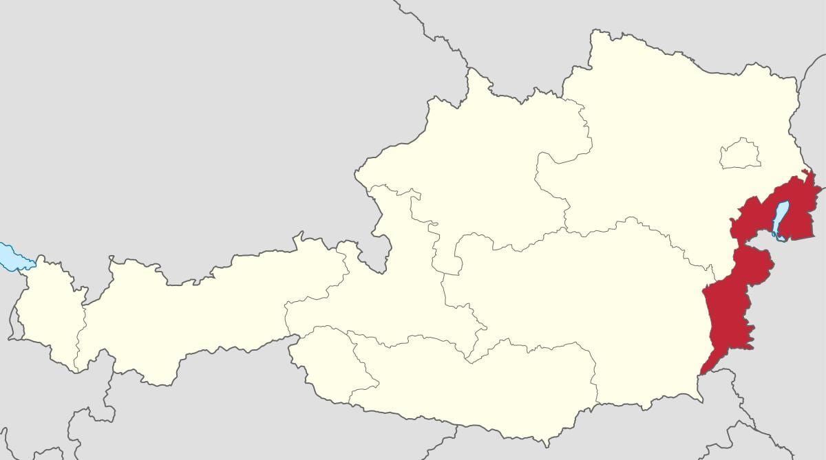 ਨਕਸ਼ਾ ਦੇ burgenland ਆਸਟਰੀਆ