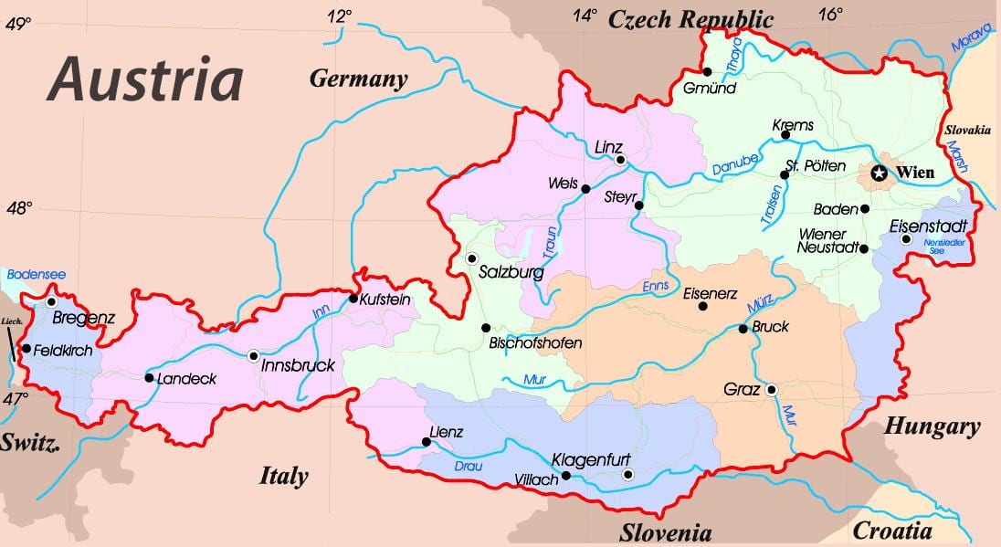 ਨਕਸ਼ਾ ਦੇ eisenstadt ਆਸਟਰੀਆ