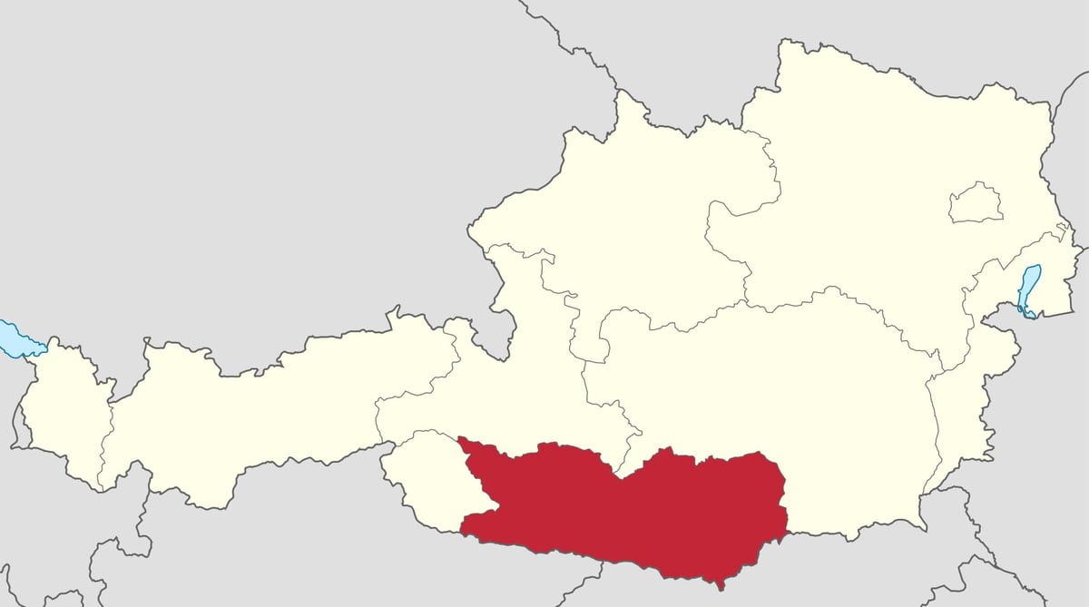 ਨਕਸ਼ਾ ਦੇ karnten ਆਸਟਰੀਆ