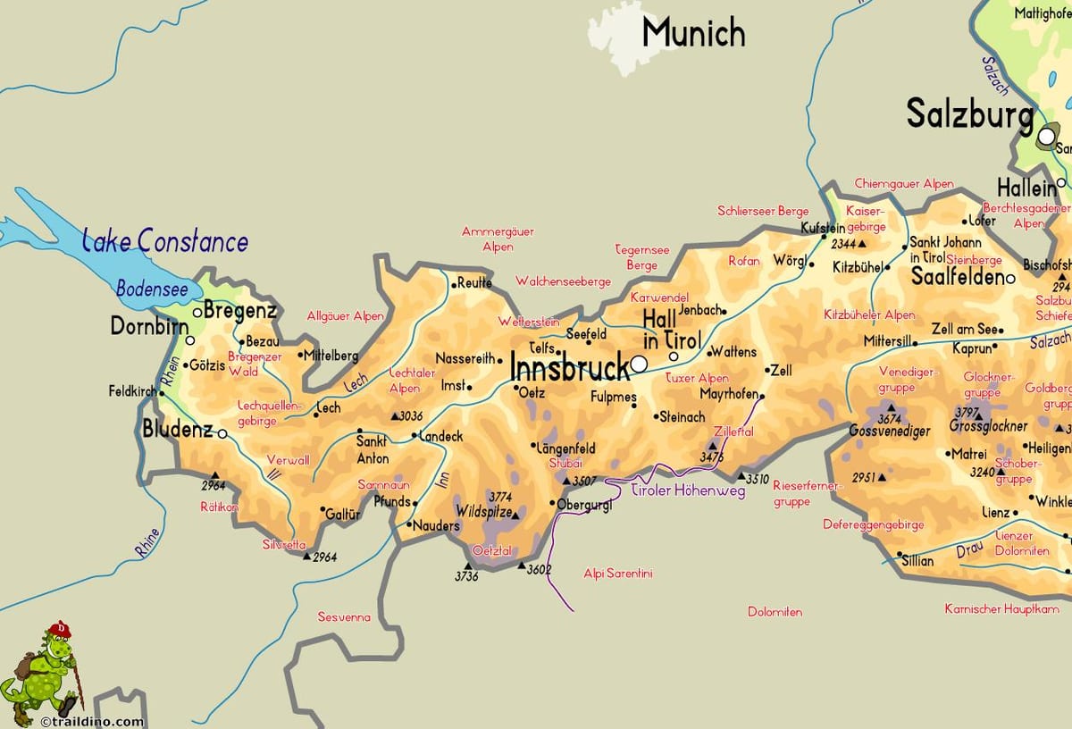 ਨਕਸ਼ਾ ਦੇ mayrhofen ਆਸਟਰੀਆ