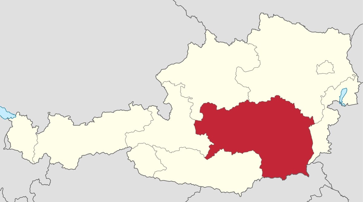 ਨਕਸ਼ਾ ਦੇ styria ਆਸਟਰੀਆ
