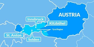 ਨਕਸ਼ਾ ਨਕਸ਼ਾ ਦੇ tyrol ਖੇਤਰ ਆਸਟਰੀਆ