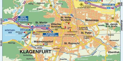 ਨਕਸ਼ਾ ਦੇ klagenfurt ਆਸਟਰੀਆ