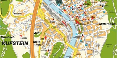 ਨਕਸ਼ਾ ਦੇ kufstein ਆਸਟਰੀਆ