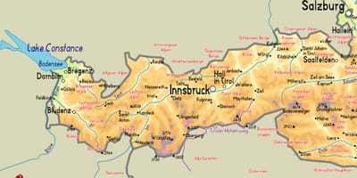 ਨਕਸ਼ਾ ਦੇ mayrhofen ਆਸਟਰੀਆ